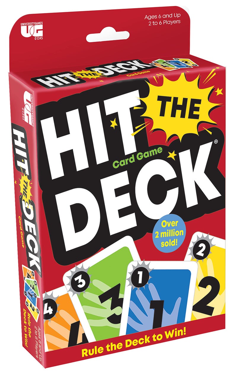 University Games The Original Hit The Deck Card Game, Perfect for Family Game Night, Parties or Travel, for 2 to 6 Players Ages 6 and Up, University Games - Image 1
